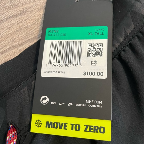 Men’s Nike Phenom Elite Wild Run 7/8 Black Running Pants Size XL-Tall DA1152-010 - Picture 5 of 13